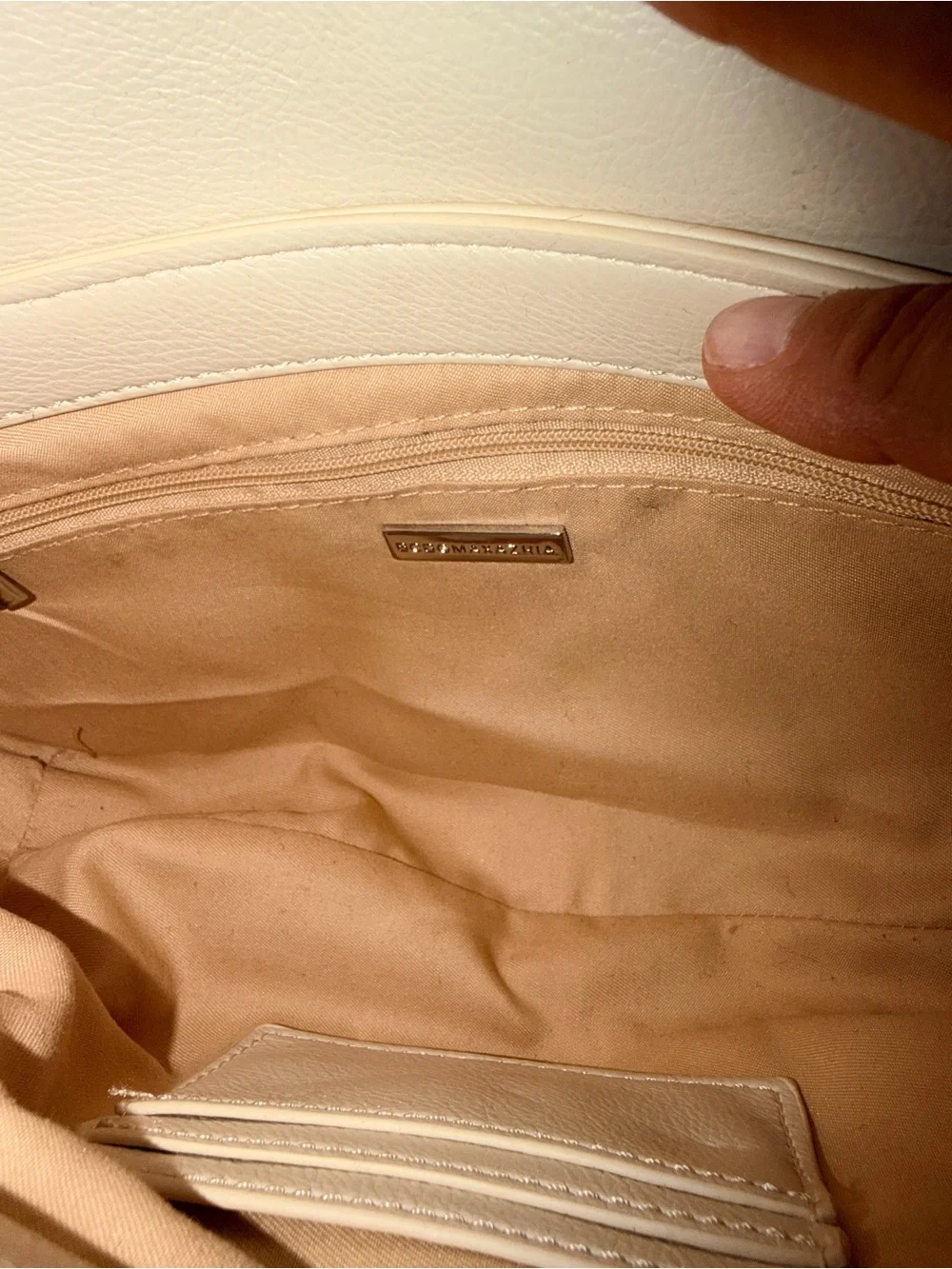 BCBGMaxAzria Ivory Shoulder Bag with Flap